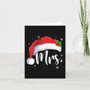 Mr Mrs Claus Christmas Couples Matching His And He Card