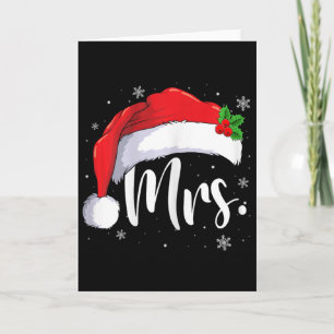 Mr Mrs Claus Christmas Couples Matching His And He Card