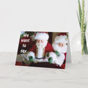 MR/MRS CLAUS SAY HAVE A VERY SPECIAL CHRISTMAS DAY HOLIDAY CARD