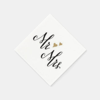 Mr & Mrs - Cocktail Napkins