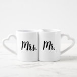 'Mr.' & Mrs.' Coffee Mug Set<br><div class="desc">With an elegant design and delicate accents,  this matching 'Mr.' & Mrs.' Coffee Mug Set is the perfect way for couples to start their mornings together.
Customise text and colours to make your own personalise! Make this special gift for Mother’s Day,  Father’s Day,  Valentine’s Day,  Christmas,  birthdays,  anniversaries.</div>