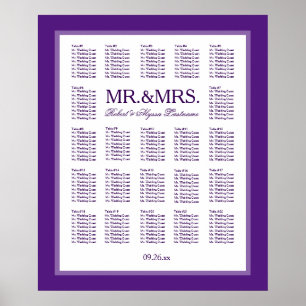 Mr. & Mrs. Color Select Seating Chart