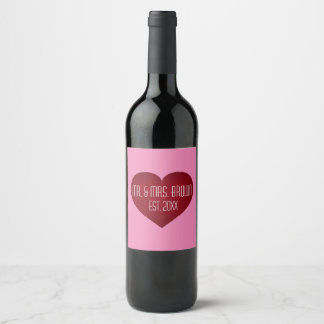 Mr. & Mrs. Crimson Heart Wine Label