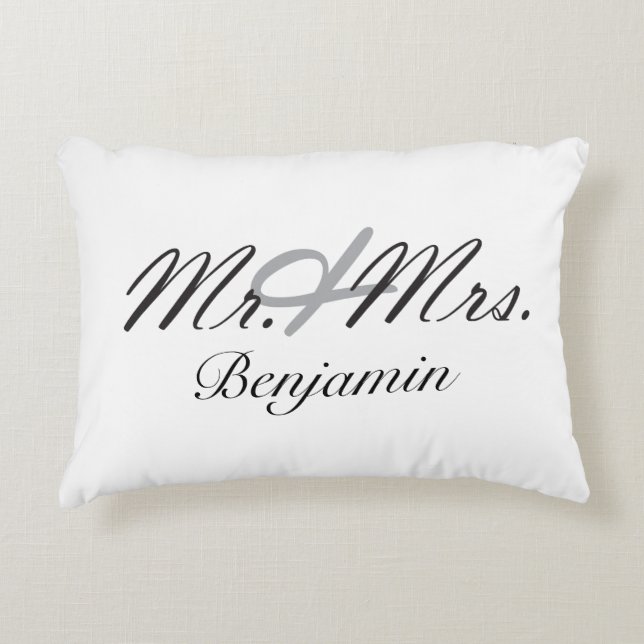 Mr. & Mrs. Decorative Cushion (Front)
