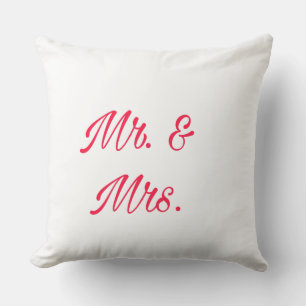 Mr. & Mrs. Decorative Throw Pillow – Couple Room