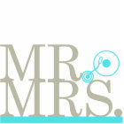 Mr & Mrs DJ Cake Topper Teal