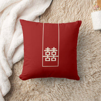 Mr & Mrs Double Happiness Chinese Wedding Cushion