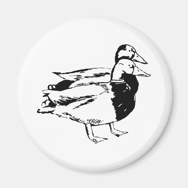 Mr & Mrs Duck Magnet (Front)