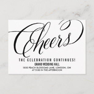 Mr. & Mrs. Elegant Script Wedding Reception Card