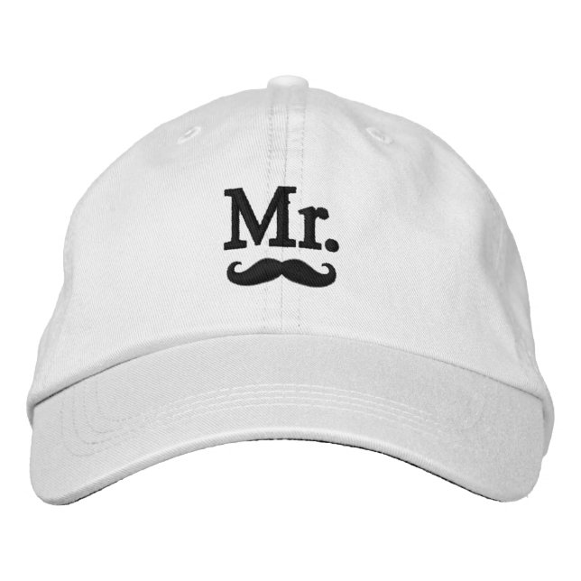 Mr & Mrs Embroidery Embroidered Cap (Front)