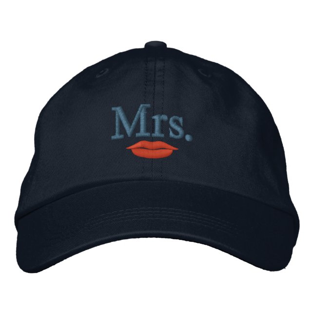 Mr & Mrs Embroidery Embroidered Cap (Front)