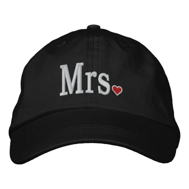 Mr & Mrs Embroidery Embroidered Cap (Front)