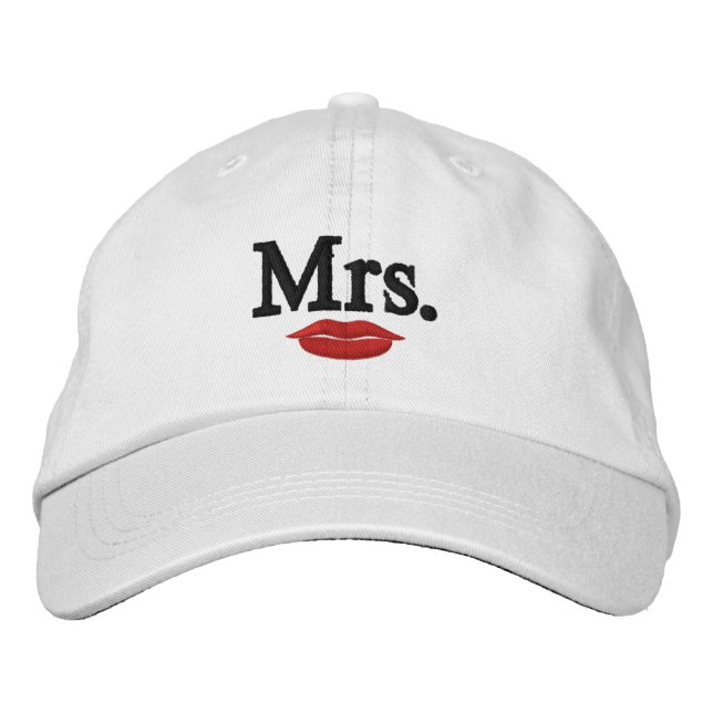 Mr & Mrs Embroidery Embroidered Cap (Front)