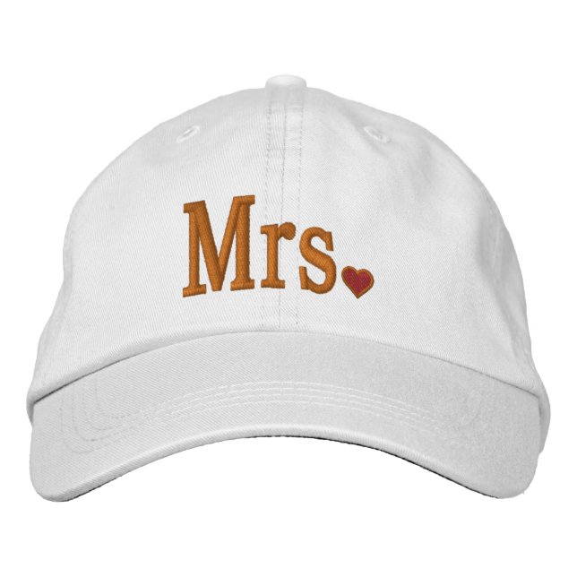 Mr & Mrs Embroidery Embroidered Cap (Front)