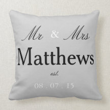 Mr & Mrs est. pillow
