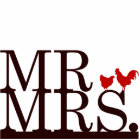 Mr & Mrs Farmer Cake Topper
