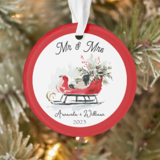 Mr Mrs First Christmas Housewarming mr and mrs Ornament