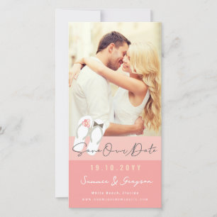 Mr & Mrs Flip Flops Daisies Beach Wedding Photo Save The Date