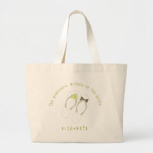 Mr & Mrs Flip Flops Flowers Beach Wedding Tote Bag