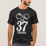 Mr. & Mrs. For 37 Years 37th Wedding Anniversary T-Shirt<br><div class="desc">Great this Wedding Anniversary Matching outfit for married couples,  Men,  Women,  couples,  wife,  husband,  mum and dad as a Valentine Gift or birthday and christmas Gift,  mother's and father's day Gift.</div>