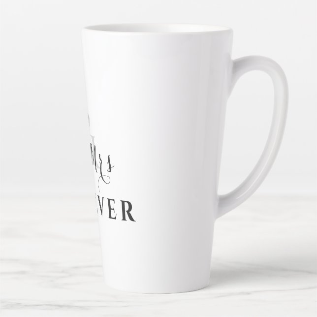 Mr & Mrs Forever Romantic Latte Mug (Right)