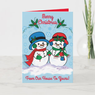 Mr. & Mrs. Frosty The Snowman Holiday Card