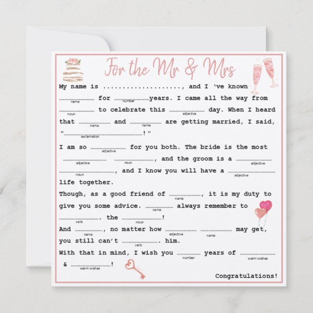 Mr & Mrs Guest libs Invitation (Front)