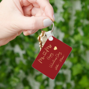 Mr & Mrs Happy Valentine's Day Keychain