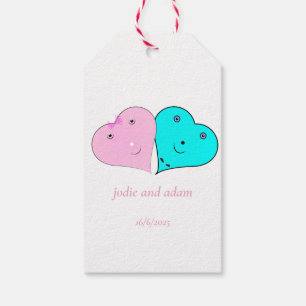 mr & mrs hearts gift tags