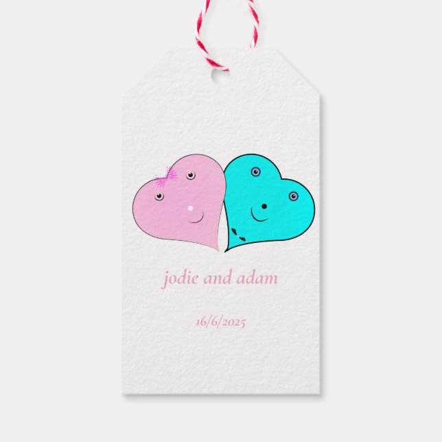  mr & mrs hearts gift tags (Back)