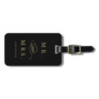 Mr. & Mrs. in Black & Gold | Luggage Tag