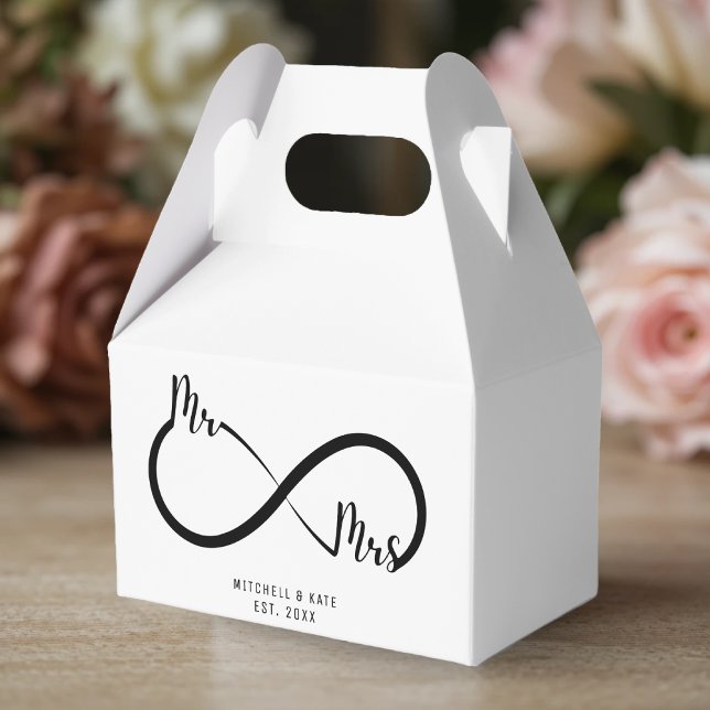 Mr & Mrs Infinity Symbol Wedding Favour Box (Mr & Mrs Infinity Symbol Wedding Favor Boxes
)