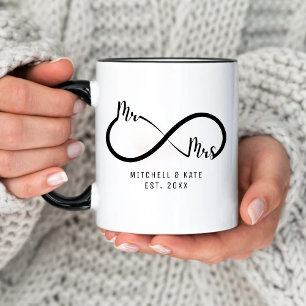 Mr & Mrs Infinity Symbol Wedding Mug