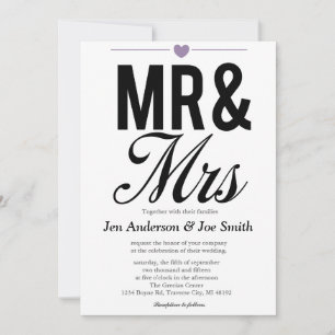 Mr & Mrs Invitations   Weddings