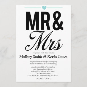 Mr & Mrs Invitations Weddings