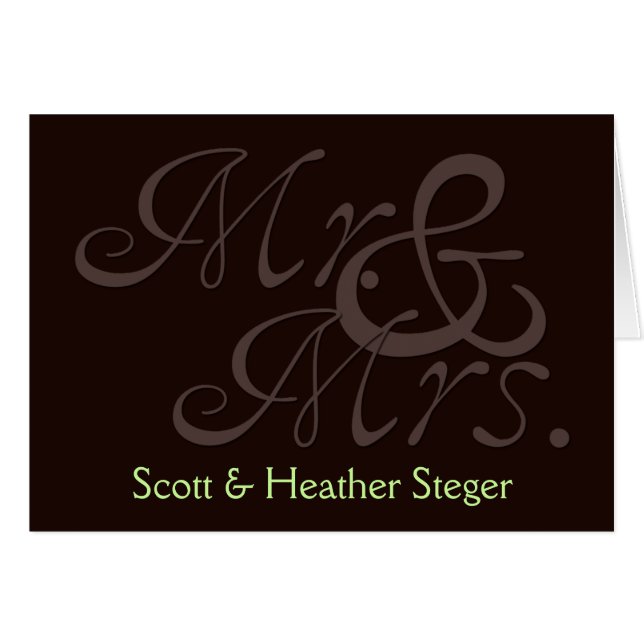 Mr. & Mrs. - Lime (Front Horizontal)