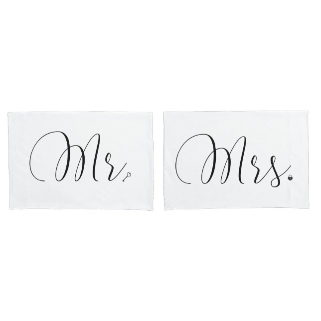 Mr & Mrs Lock & Key Pillowcase (Front-Set)