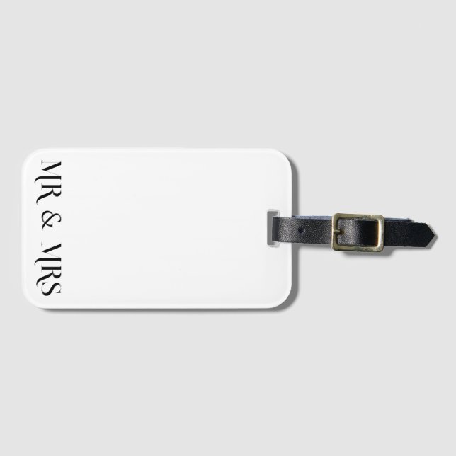 Mr & Mrs Luggage Tag (Front Horizontal)