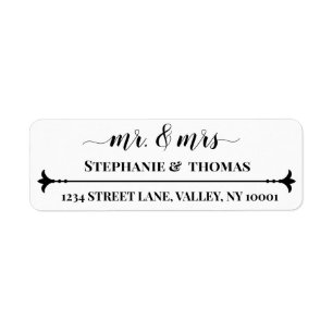 Mr. & Mrs. Minimal Bride & Groom