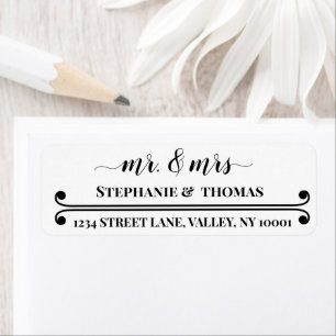 Mr. & Mrs. Minimal Bride & Groom
