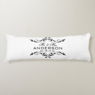 Mr. & Mrs. Name Personalised Wedding Date Gift Body Cushion