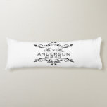 Mr. & Mrs. Name Personalised Wedding Date Gift Body Cushion<br><div class="desc">Personalise it! or Click customise it button to change font, adjust the text size. Beautiful home-decor gifts ideas for Brides, newlyweds, couples. NOTE: You can easily change the background colour to whatever colour you like: Click on the customise it button> At top click on Edit > Background> A menu of...</div>