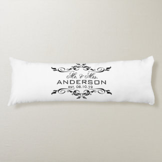 Mr. & Mrs. Name Personalised Wedding Date Gift Body Cushion