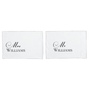 Mr & Mrs Name Pillowcase