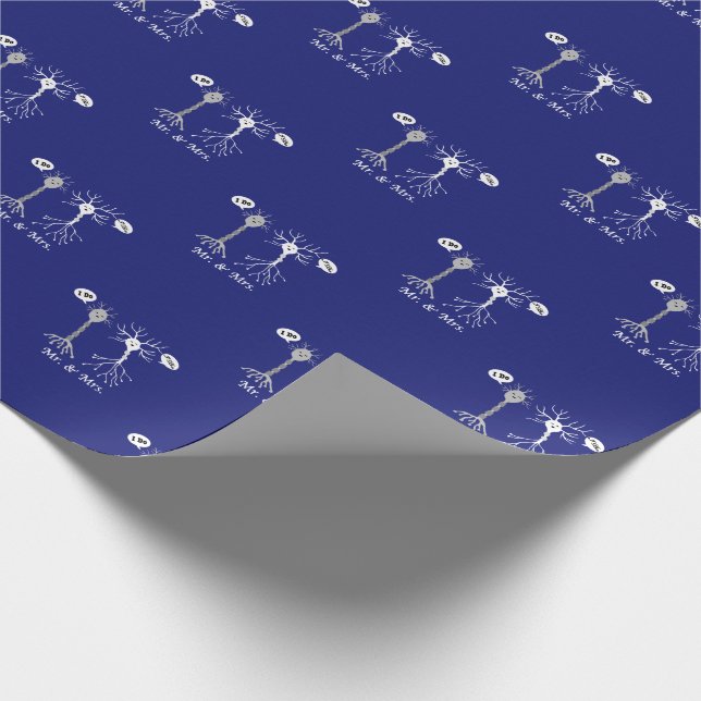 Mr. & Mrs. Neuron Wrapping Paper (Corner)
