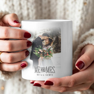 Mr. & Mrs. Newlywed Photo Coffee Mug