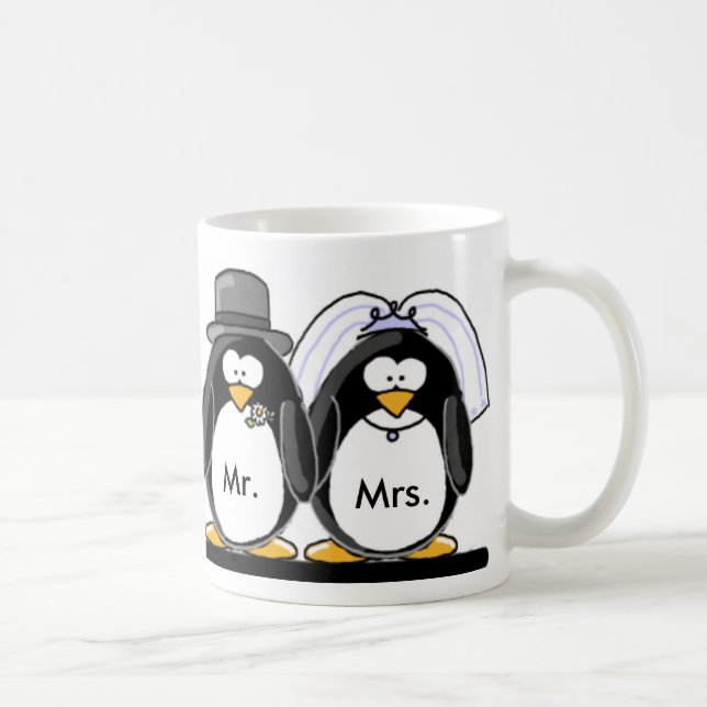 Mr & Mrs Penguin Coffee Mug (Right)