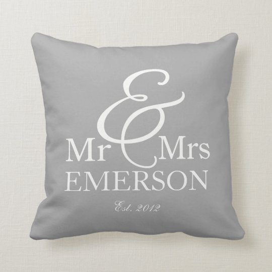 personalised grey cushion