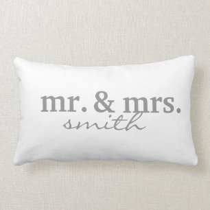 Mr & Mrs Personalised Lumbar Cushion