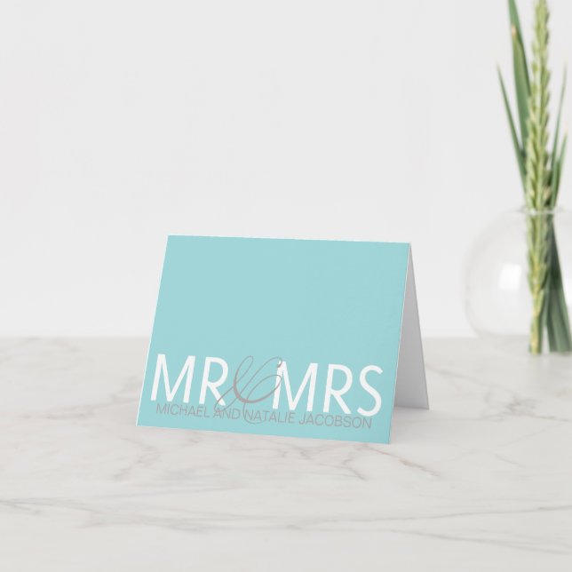 Mr. & Mrs. Personalised Notecards (Front)